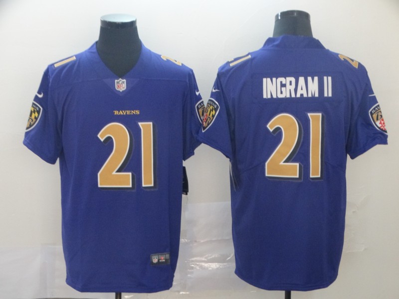 Men Baltimore Ravens #21 Ingram ii purple Nike Vapor Untouchable Limited Player NFL Jerseys